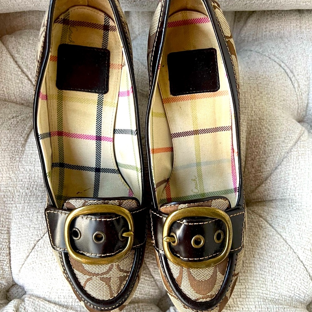 Coach leather heels